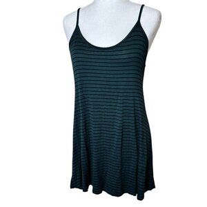 FOREVER 21 Strappy Stripe Knit Stretch Tank Sun Dress Size Small